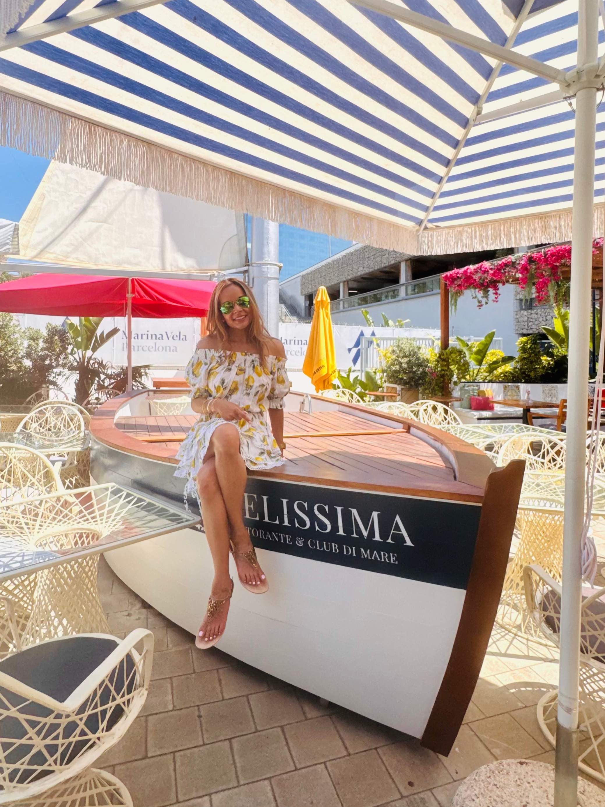 Big Lemons- Volant Off the Shoulder Top and Love Skirt