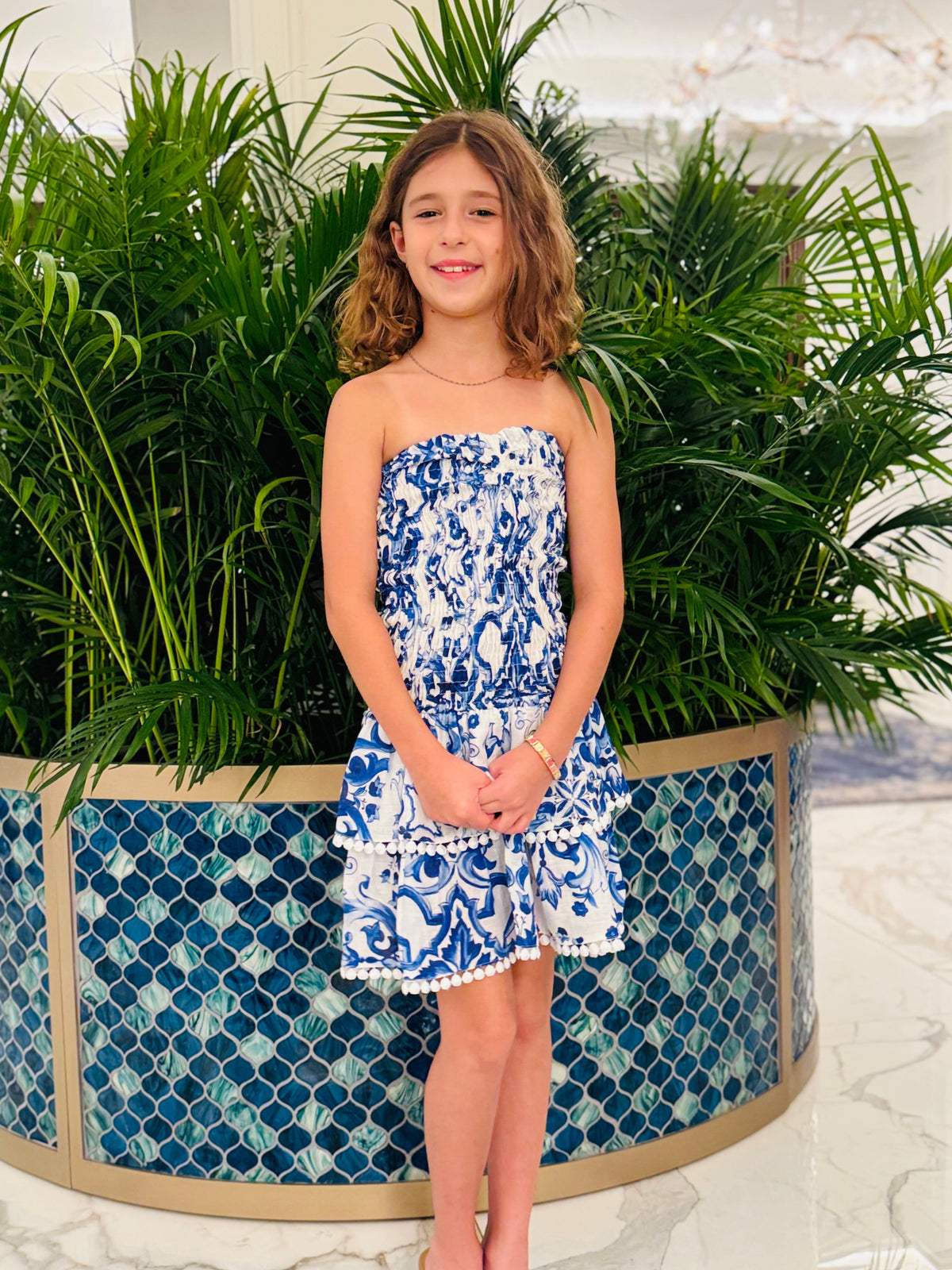 Ravello Blue Totano Dress - Mini Me