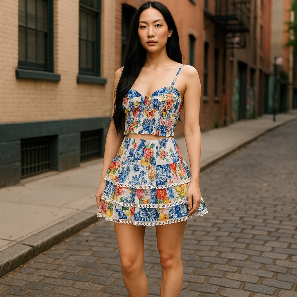 Mini Love Skirt Set- Camilla print