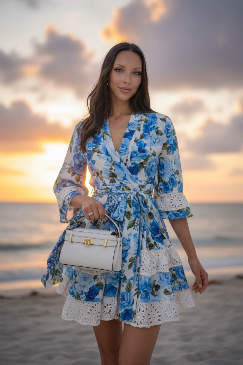 Farfalla Mini™ | Italian Leather Handbag with Signature Luisa Positano Ribbon